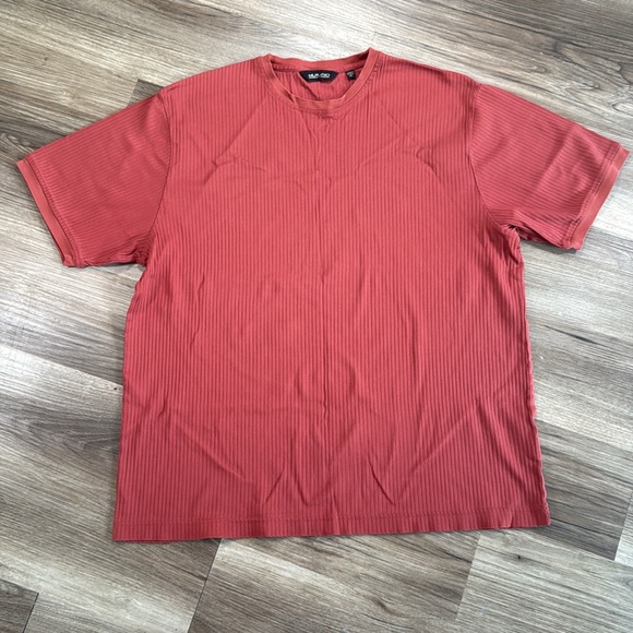 Murano Other - Murano Men's Size XL Ribbed Shirt Tshirt Burnt Orange 100% Cotton Crew Neck